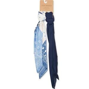 Steve Madden Women's Satin Square & Gauze Scarf Set